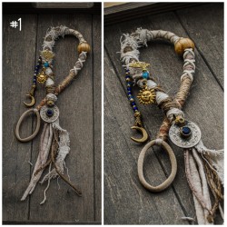 Kuchi coin hairwraps, Atéba amovible, Dreadwrap